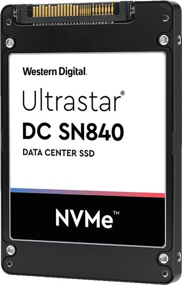 WDC Ultrastar SN840 15,36TB NVMe U.2 (2,5"/15mm), PCI-E4/2PCI-E2, 780/149kIOPS, 1DWPD, SE