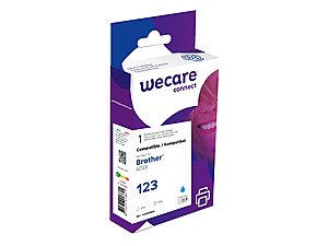 WECARE ink pro BROTHER LC-123C,modrá/cyan