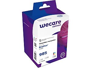 WECARE ink pro BROTHER LC-985,2xčerná/CMY