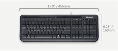 Wired Keyboard 600 USB Port CS Black