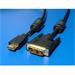 Wiretek DVI-HDMI kabel/ DVI-D(M) - HDMI M/ s ferity/ zlacené konektory/ 1m
