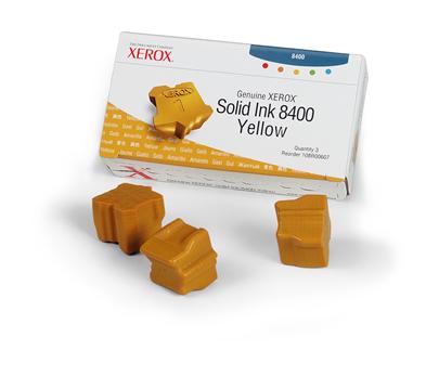 Xerox Genuine Solid Ink 8400 Yellow (Three Sticks)