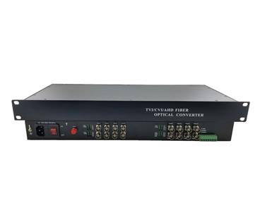XtendLan HD-CVI/AHD/TVI/PAL opto konvertor, až do 5Mpix, 16x Video, 1xCOM, SC, single i multimode, pár