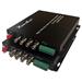 XtendLan HD-CVI/AHD/TVI/PAL opto konvertor, do 5Mpix, 4x Video, 1x COM, ST, single i multimode, pár