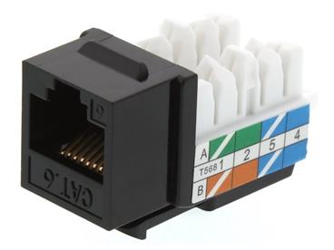 XtendLan Keystone jack RJ45 UTP narážecí, Cat6, černý