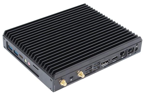 XtendLan MiniPC, Intel i3-8145U 2x 2.1GHz, So-DIMM, Mini HDMI+HDMI+DP, 2x LAN, 6x USB 2.0/3.0, 1x COM, TDP 15W, fanless