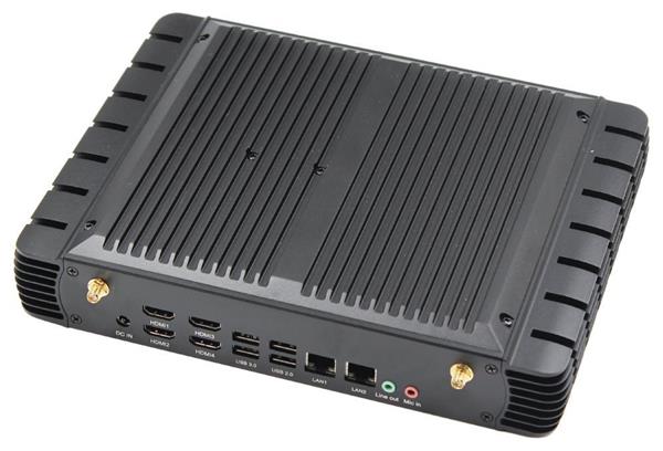 XtendLan MiniPC, Intel i7-1165G7 4x 2.8GHz, So-DIMM, 4x HDMI 2x LAN, 6x USB 2.0/3.0, TDP 15W, fanless