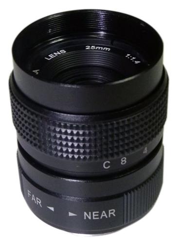 XtendLan Objektiv, 1/2", f=25mm, nastavitelná clona 1,4-16, C-mount, 14 st.