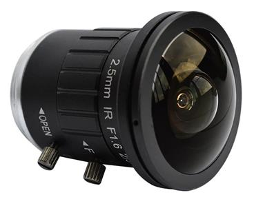 XtendLan Objektiv Rybí oko, 2,5mm, CS-mount, úhel 190 st., 2/3", s IR přizpůsobením, 8Mpix,nastavitelná clona
