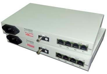 XtendLan Optický konvertor, 4x telefonní linka, FXO - FXS,pár