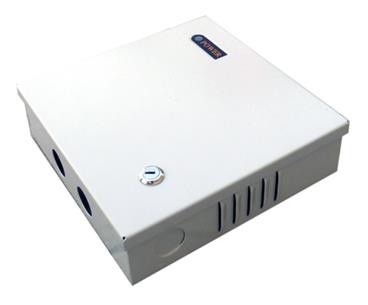 XtendLan Zdroj pro analog. kamery, 12-14V DC nastavitelné, 4 porty, 3A celkem,36/40W, tavn. pojistky, skříňka