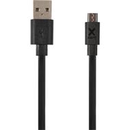 Xtorm Flat USB-A/MicroUSB plochý kabel 1 m černý