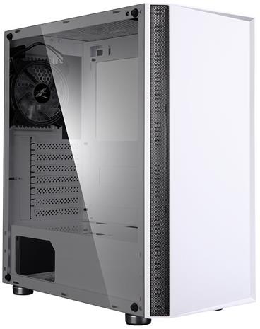 Zalman case miditower R2 white, bez zdroje, ATX, 1x 120mm RGB ventilátor, 1x USB 3.0, 2x USB 2.0, tvrzené sklo, bílá