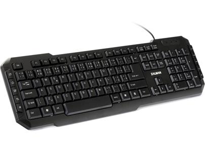 Zalman klávesnice ZM-K200M, multimediální, 10 hot tlačítek, USB, ENG layout, black