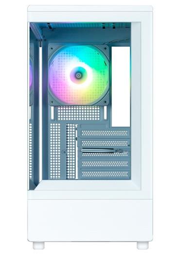 Zalman skříň P10 White / miniT / 1x120mm fan ARGB / USB 3.0 / USB-C / temperované sklo / bílá