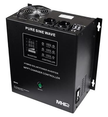 Záložní zdroj MHPower MSKD-1400-24, UPS, 1400W, čistý sinus, 24V, solární regulátor MPPT