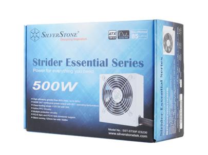 zdroj SilverStone Strider Essential Series 500W, ATX12V, Active PFC, 80+ silent