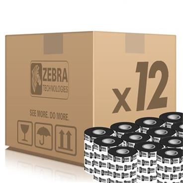 Zebra Wax Ribbon, 110mmx300m, 2300; European Wax, 25mm core