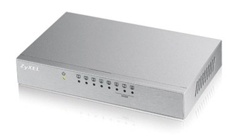 ZyXEL ES-108A v3, 8-port 10/100Mbps Ethernet switch, 3x Qos (!), desktop, metal housing