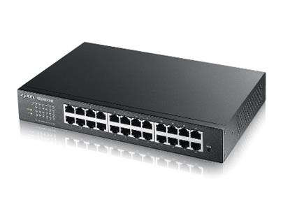 Zyxel GS1900-24E, 24-port Desktop Gigabit Web Smart switch: 24x Gigabit metal, IPv6, 802.3az (Green), Easy set up wizard