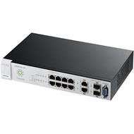 Zyxel NSW100-10, 10-port GbE Nebula Cloud Managed (L2) Switch: 8x GbE + 2x dual personality (GbE/SFP), ACL, VLAN, QoS, D