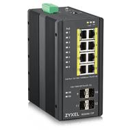 Zyxel RGS200-12P, 12 Port managed PoE Switch, 240 Watt PoE, DIN Rail, IP30, 12-58V DC