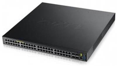 ZyXEL XGS3700-48, 52-port Datacenter Gigabit switch, L2/3, 48x Gigabit metal + 4x 10G open SFP+, Full L2+ features + L3: